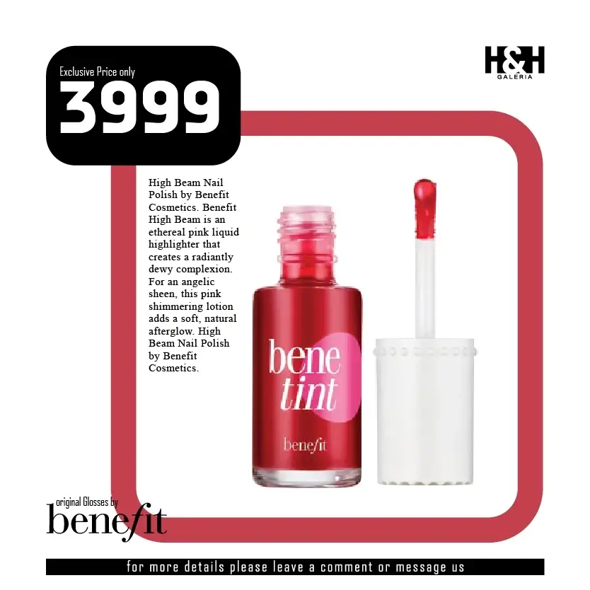 Benefit Benetint rose-tinted lip and cheek stain bottle with applicator wand from H&H Galeria.